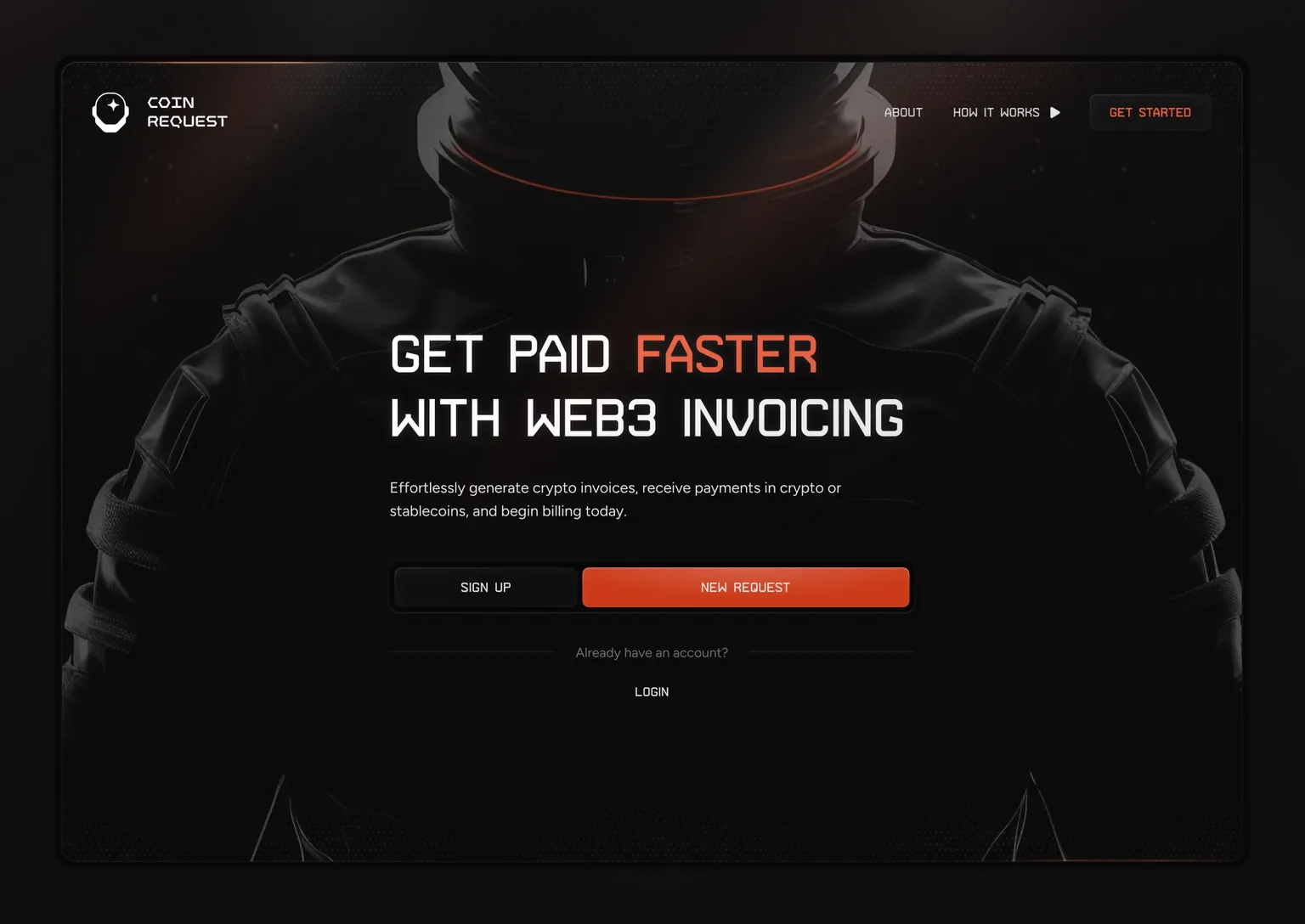Coin Request Design - Welcome Screen
