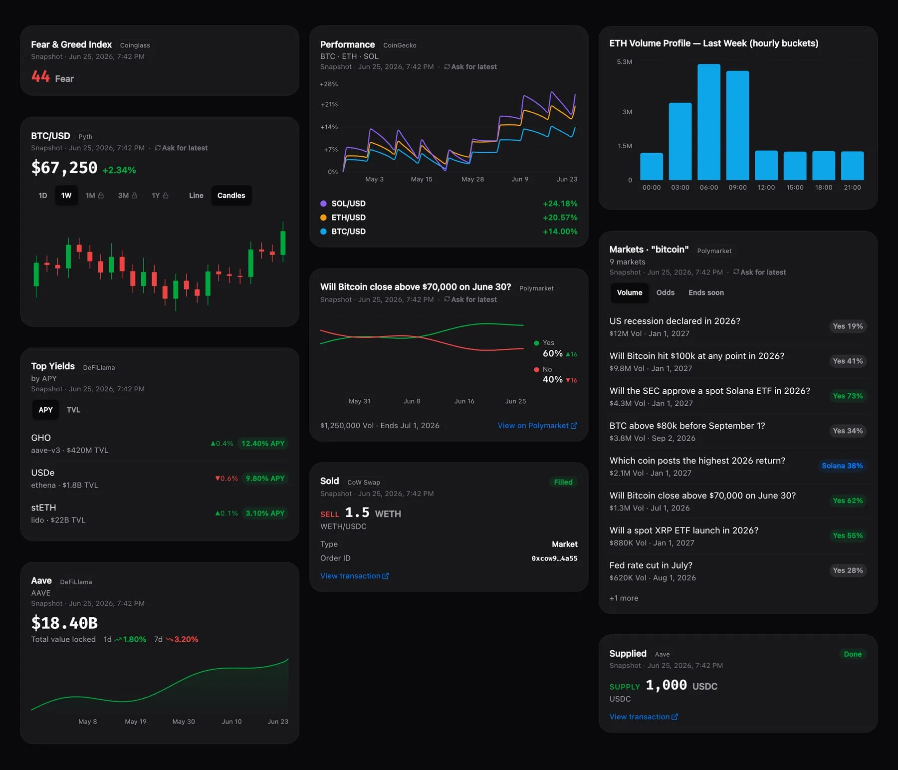 A gallery of NickAI chat widgets