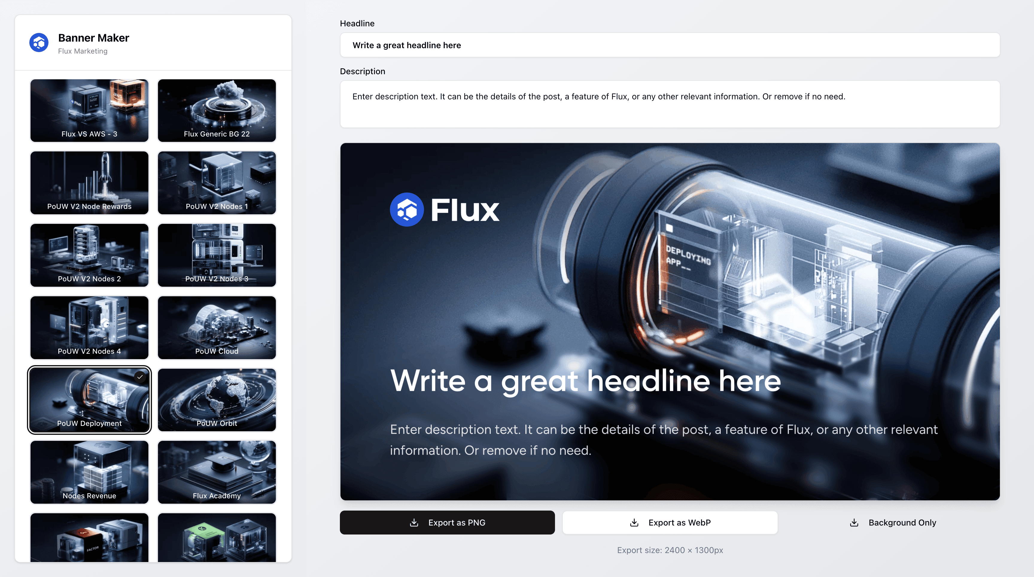 Original Flux Blender Render