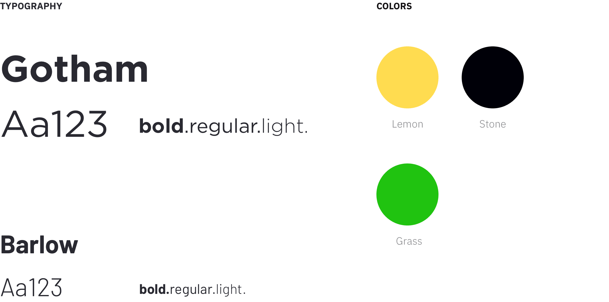 Wadi Grocery typography and color system